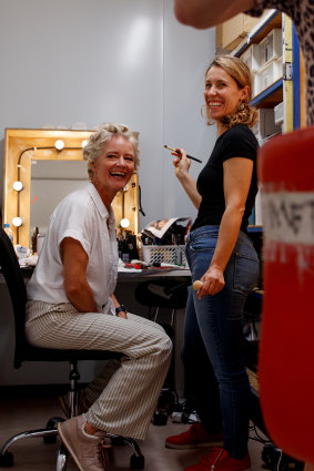 Senior producer at Opera Australia, Ruth Thomas, prepares backstage for her wedding.