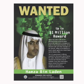 The wanted poster released by the 
US Department of State Rewards for Justice.
