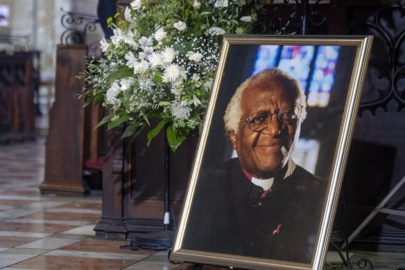 Archbishop Desmond Tutu has been remembered as a “moral compass” at his funeral in Cape Town. 