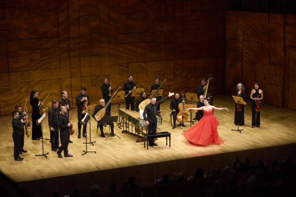 Soprano Yukie Sato performs with the Australian Brandenberg Orchestra at the Melbourne Recital Centre, September 12, 2024.