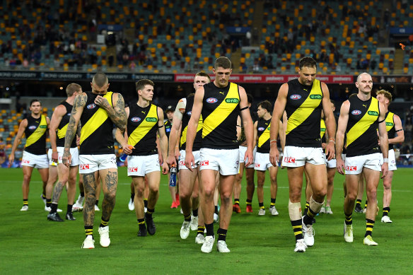 The Tigers fell to a new low on Saturday night against Brisbane Lions.
