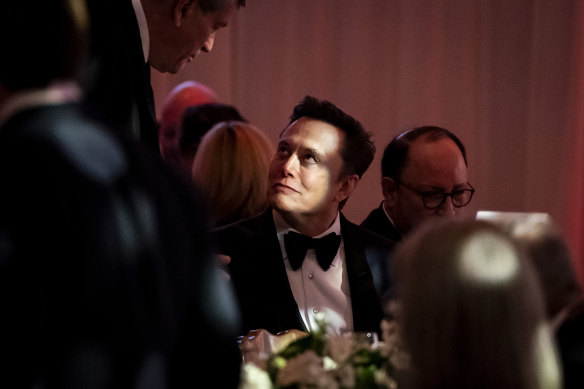 Elon Musk attended an America First Policy Institute gala at Mar-a-Lago in November.