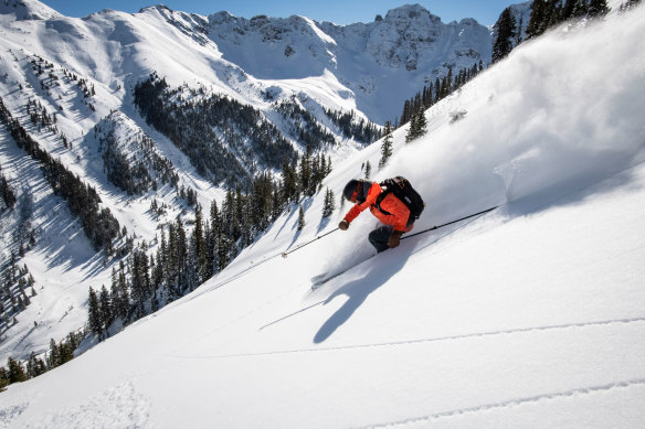 What goes up, must come down – skiing the wilderness that is Silverton Mountain.