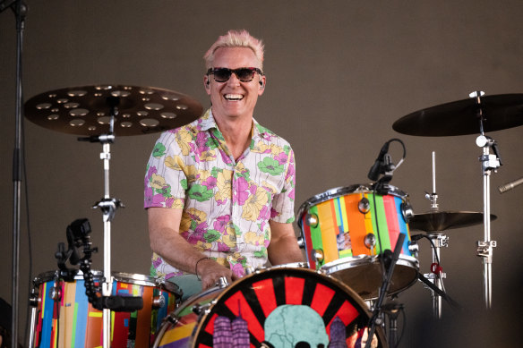 Drummer Josh Freese performs with The Vandals at the Coachella Valley Music and Arts Festival in 2022. 