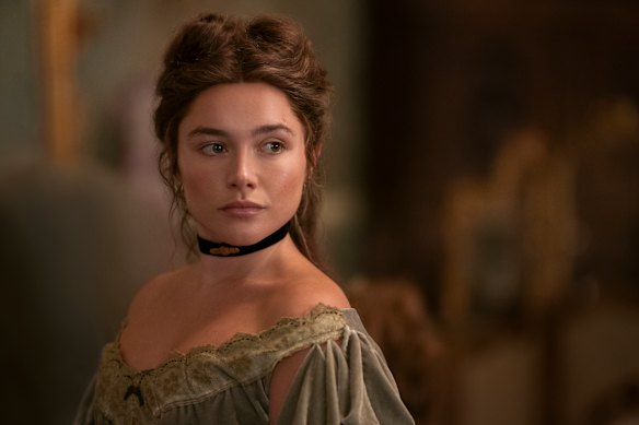 Florence Pugh as Cathy Ames in East of Eden.