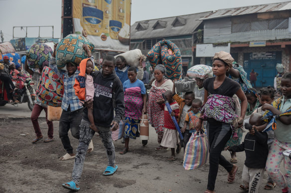 Refugees fled as M23 advanced.