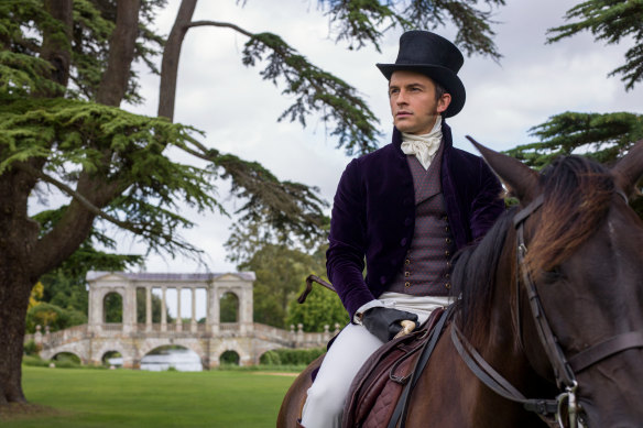 Jonathan Bailey as Anthony, Viscount Bridgerton, the eldest Bridgerton son.