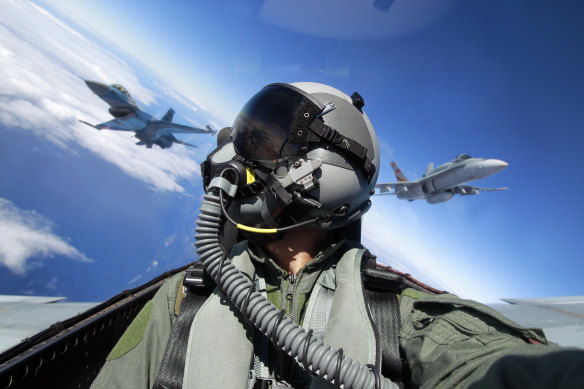 An RAAF pilot on a training exercise.