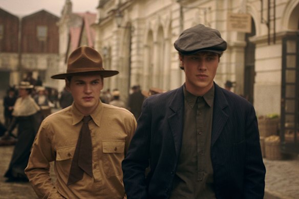 Joe Anders (left) as Aron and Joseph Zada as Caleb.