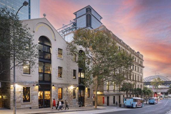 Hinchcliff House, at Sydney’s Circular Quay by Carter Williamson Architects + Mitchell & Eade. 