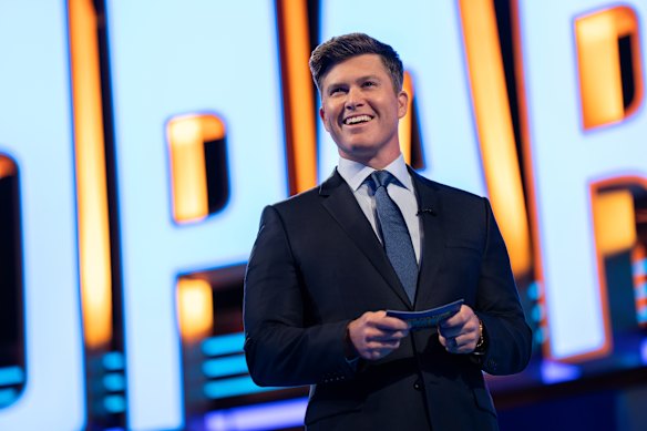 Colin Jost hosts Pop Culture Jeopardy on Netflix.