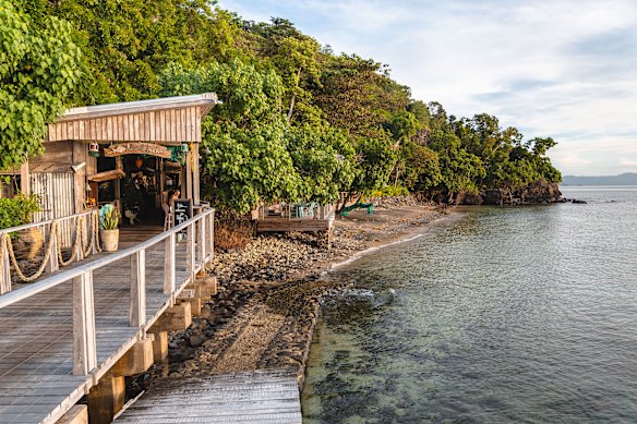 Walker D’Plank, one of three restaurants on the island.