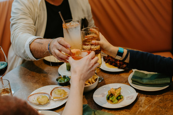 Lunch and cocktails at Morena Barra. 