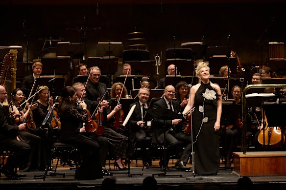 American mezzo-soprano Joyce DiDonato performs with the Melbourne Symphony Orchestra.