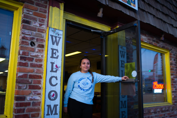 Anais Flores at La Costeñita, her family’s Mexican restaurant in O’Neill. 