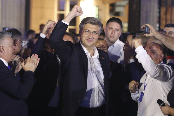 Croatian Prime Minister Andrej Plenkovic celebrates another election win.