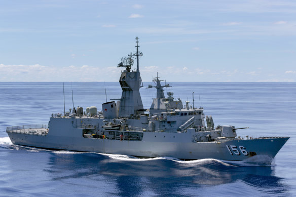 HMAS Toowoomba during a 2018 deployment.