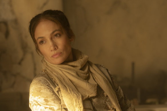 Jennifer Lopez in the action thriller The Mother, which was Netflix’s most viewed movie in the first half of 2023.