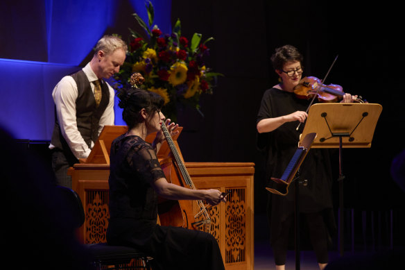 Baroque trio Latitude 37 played three sets of variations.