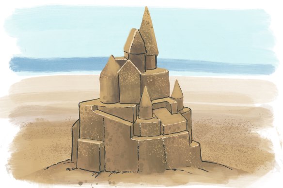 How to build a great sandcastle, step 4: refine. 