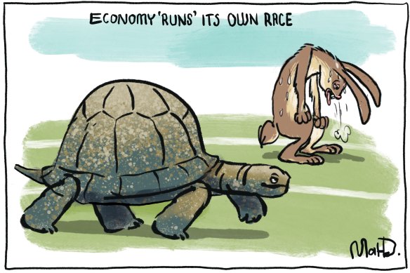 If anything, the national accounts show the economy is moving the way the Reserve Bank wants.