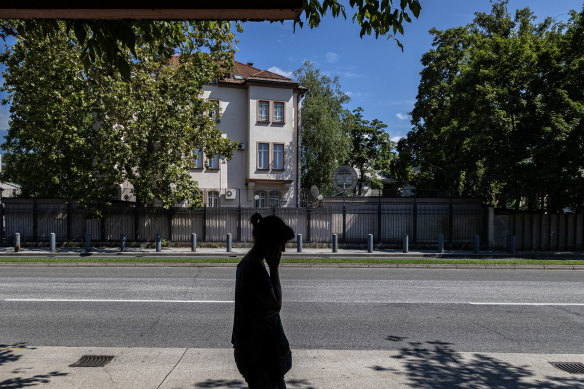 The Russian embassy in Ljubljana, Slovenia.