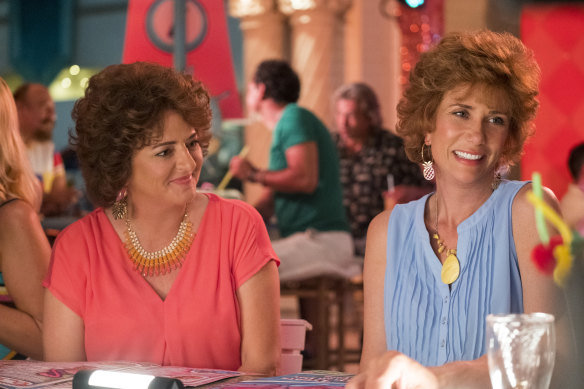 A real tit-flapper of a film: Annie Mumolo as Barb and Kristen Wiig as Star.