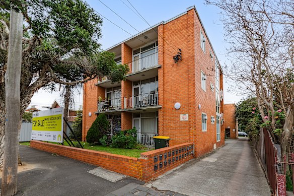 One of the blocks of flats at 39 Kent Street, Ascot Vale.