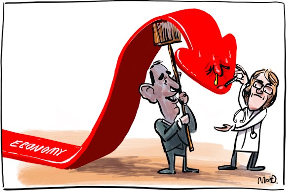 The economy is sluggish but “running hot”.