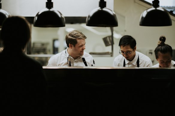 Head chef Cameron Jones (left) leads the Vasse Felix kitchen.