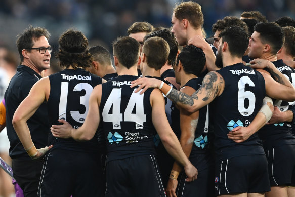 Carlton coach David Teague is under pressure to hold his job.
