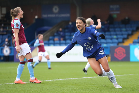 Matildas star Sam Kerr has shone in the Super League for Chelsea this season.