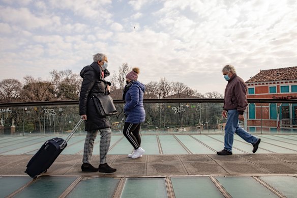 This winter, Venetian officials put “keep off” signs on the glass sections of the bridge - which is most of it, 