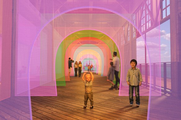 Interactive playground: Colour Maze at the Sydney Festival.