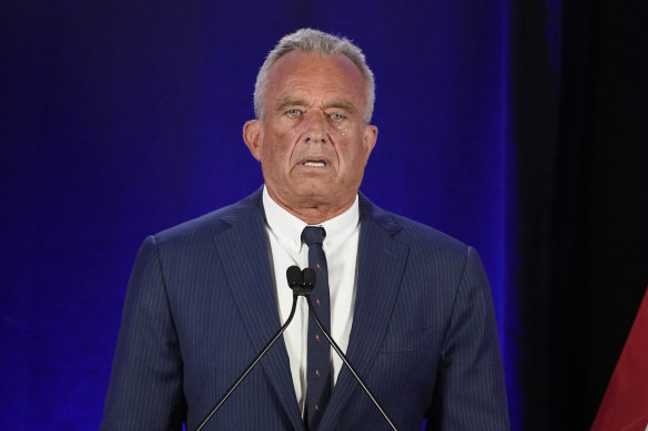 Robert F. Kennedy Jr. in August, when he stopped his presidential casmpaign.