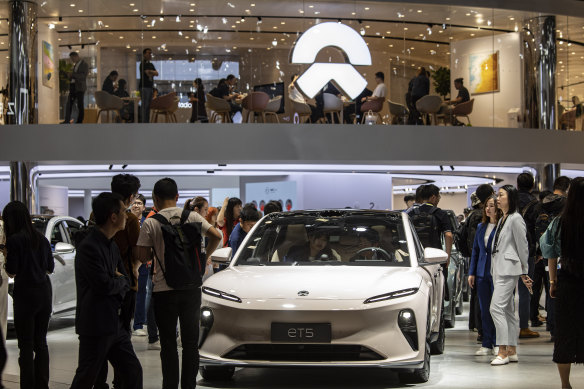 Nio employs 11,000 people in research and development, but sells a mere 8000 cars per month.