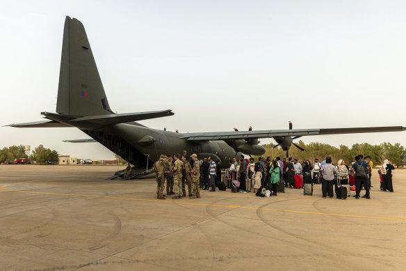 A coalition of Western military officials, including the RAAF, have been evacuating foreigners from Sudan.