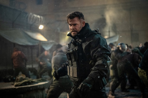 Chris Hemsworth as Tyler Rake in Netflix’s action film Extraction 2.