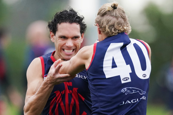 Fairytale return: Harley Bennell is a chance to make his debut for Melbourne against Carlton on Saturday.