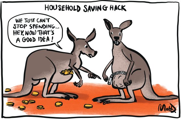 The household ratio of saving to income – which tells us how much of our disposable income we stowed away for a rainy day – grew from 2.4 per cent last quarter to 3.2 per cent.