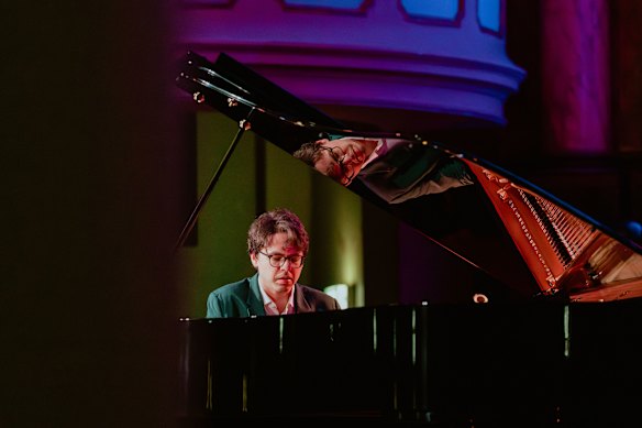 Pianist Lucas Debargue performs at Toorak Synagogue on June 2, 2026.