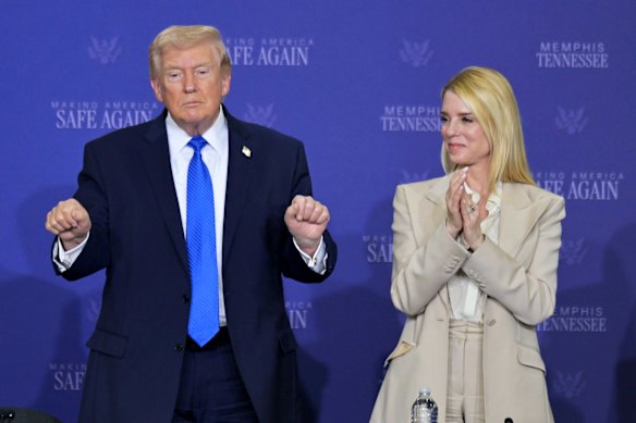 Trump sacked Pam Bondi as attorney-general, saying she had done a tremendous job.