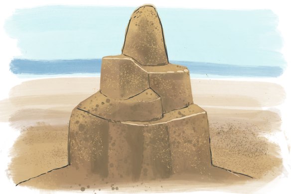 How to build a great sandcastle, step 3: outline. 