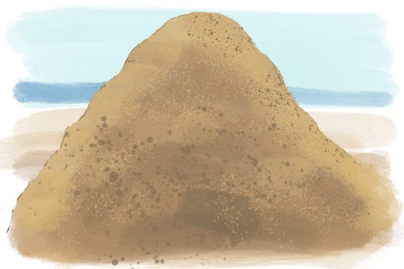 How to build a great sandcastle, step 1: sand.  