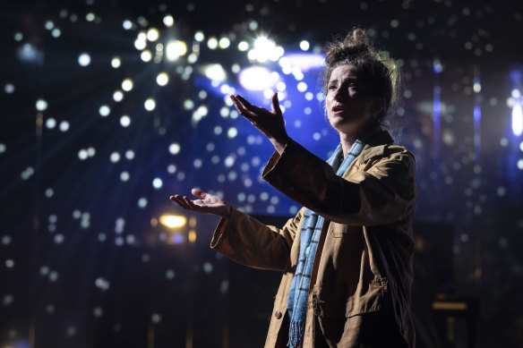 Esther Hannaford as the Baker’s Wife, who sets in motion the mangled train of events that is the plot