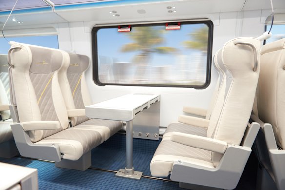 Seats in the Smart carriage.