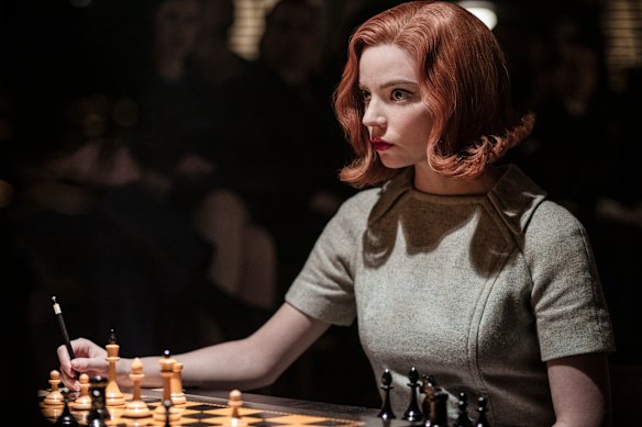 Anya Taylor-Joy in Netflix series The Queen’s Gambit, which propelled an interest in chess for a new group of fans.