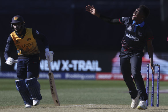 Namibia have stunned Sri Lanka in T20 World Cup boilover. Ben Shikongo appeals.