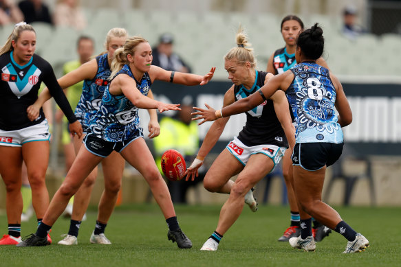 Erin Phillips comes in for plenty of attention.