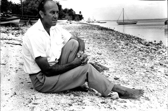 John Clunies-Ross on his paradise island in 1972. 